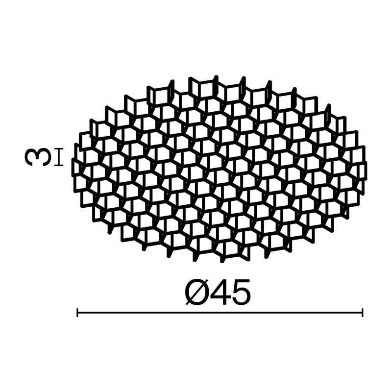 Антибликовая решётка ⌀45мм Maytoni HoneyComb-D45 2