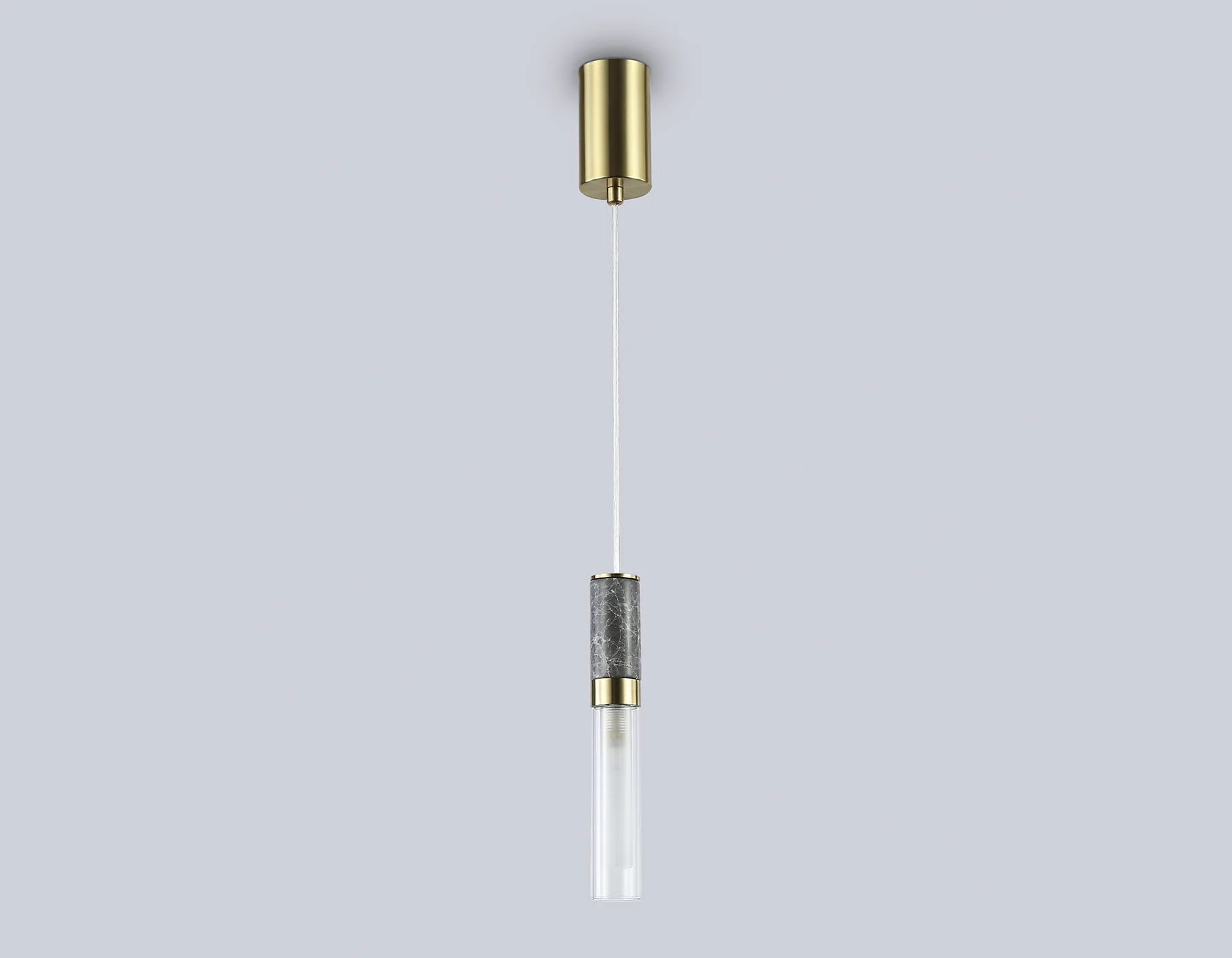 Подвесной светильник с мрамором G9*1 LH53350 GD/CL/WH золото/прозрачный/белый G9 max 40W D60*1800 Ambrella Light 6