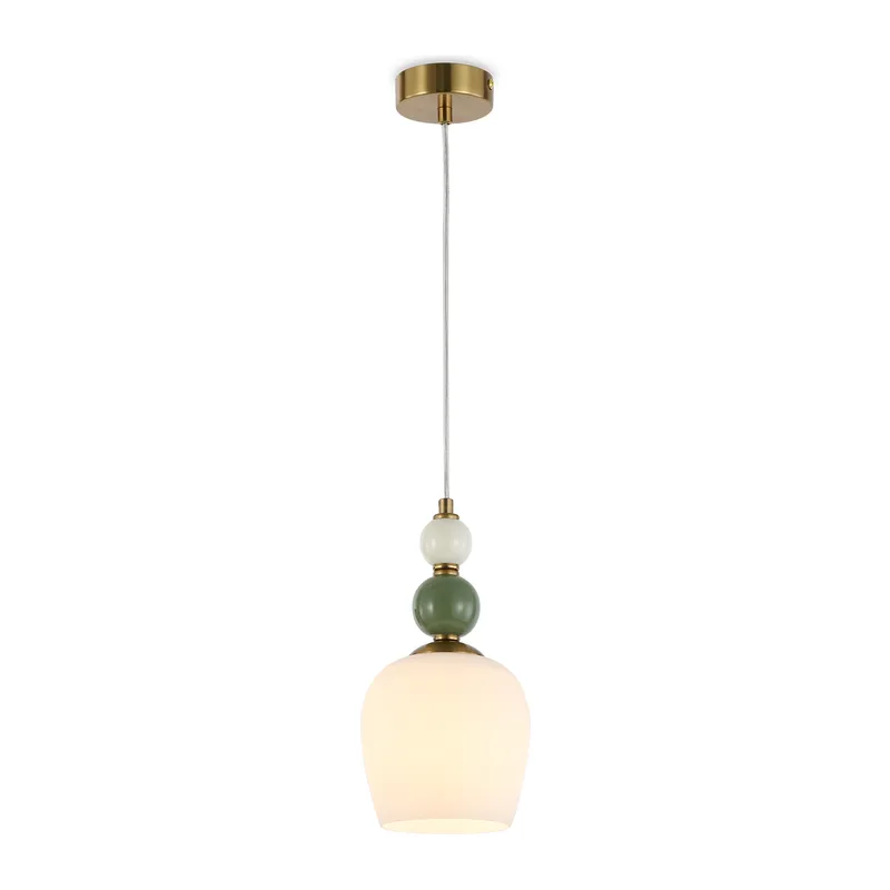 Подвесной светильник с керамикой E27 LH53714 латунь E27 D135*270 Ambrella Light