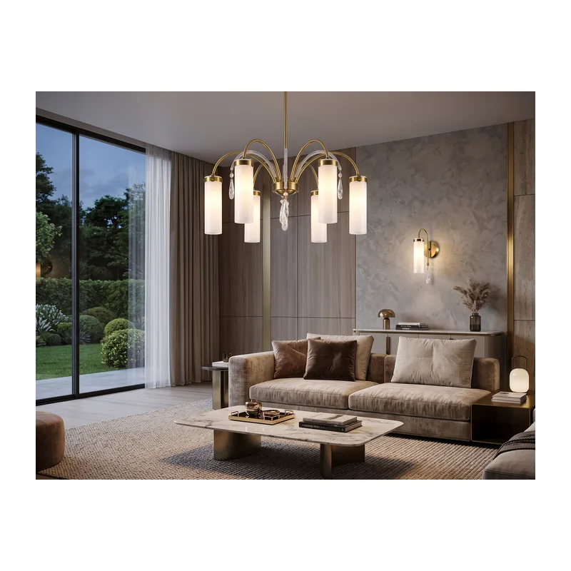 Подвесной светильник E14*6 LH55802 латунь E14*6 D610*405/555 Ambrella Light 7