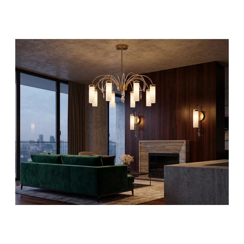 Подвесной светильник E14*8 LH55803 латунь E14*8 D720*405/555 Ambrella Light 7