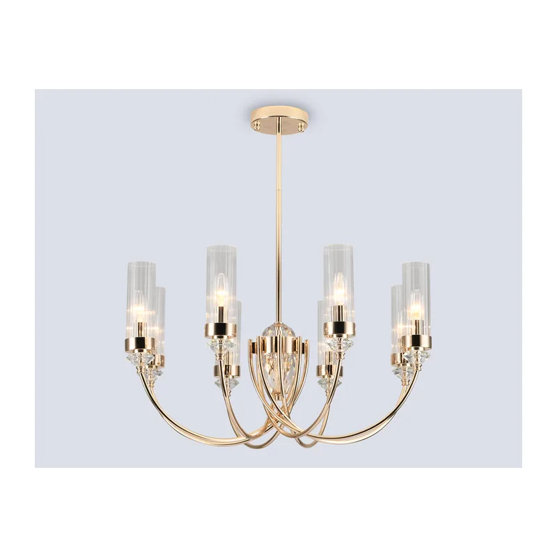 Подвесной светильник E14*8 LH55808 золото E14*8 D670*595/745 Ambrella Light 2