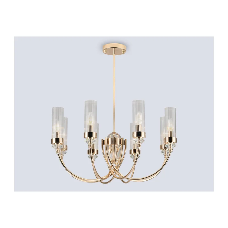 Подвесной светильник E14*8 LH55808 золото E14*8 D670*595/745 Ambrella Light 3