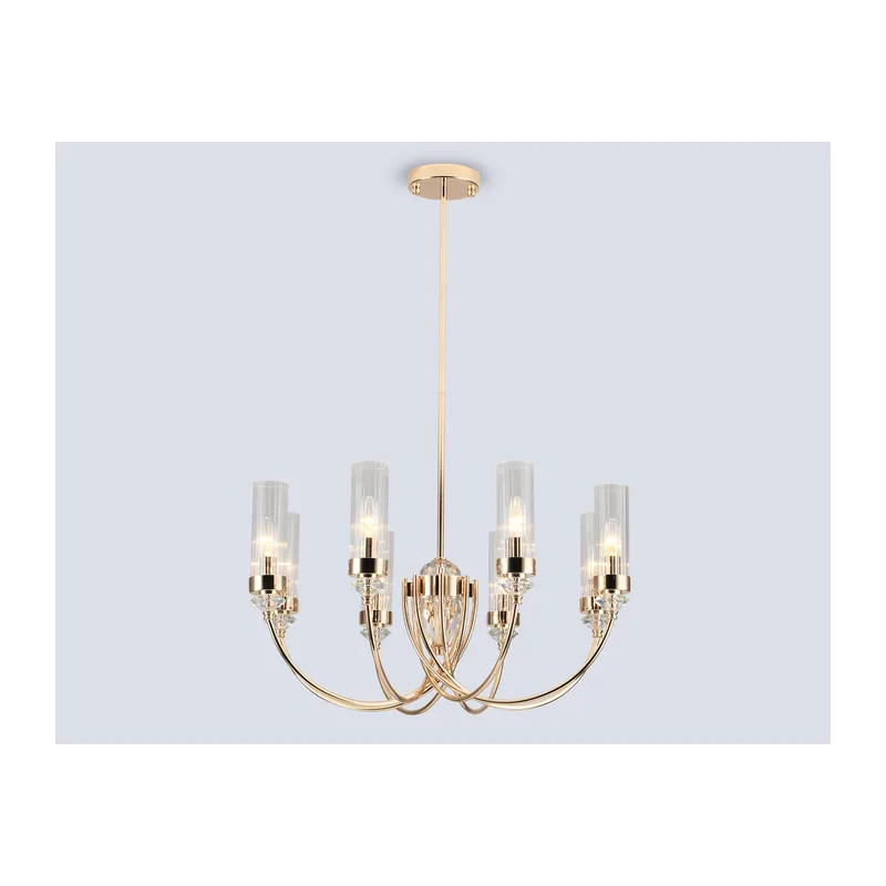 Подвесной светильник E14*8 LH55808 золото E14*8 D670*595/745 Ambrella Light 4