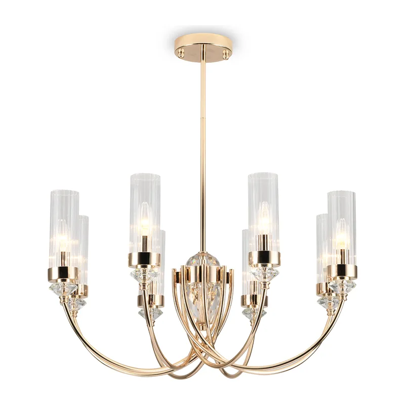 Подвесной светильник E14*8 LH55808 золото E14*8 D670*595/745 Ambrella Light