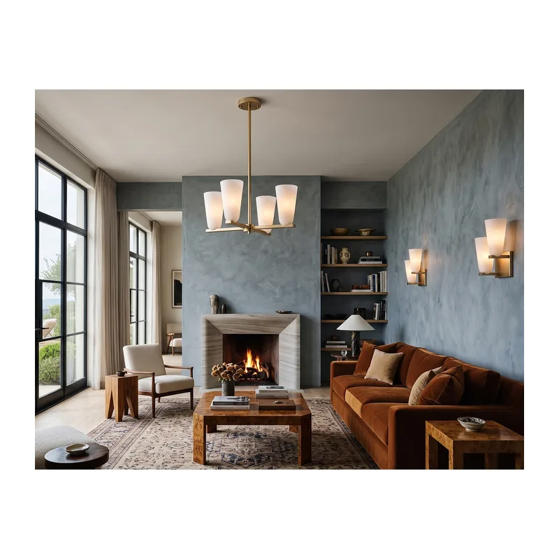 Подвесной светильник E14*4 LH55812 золото E14*4 D520*370/570 Ambrella Light 7