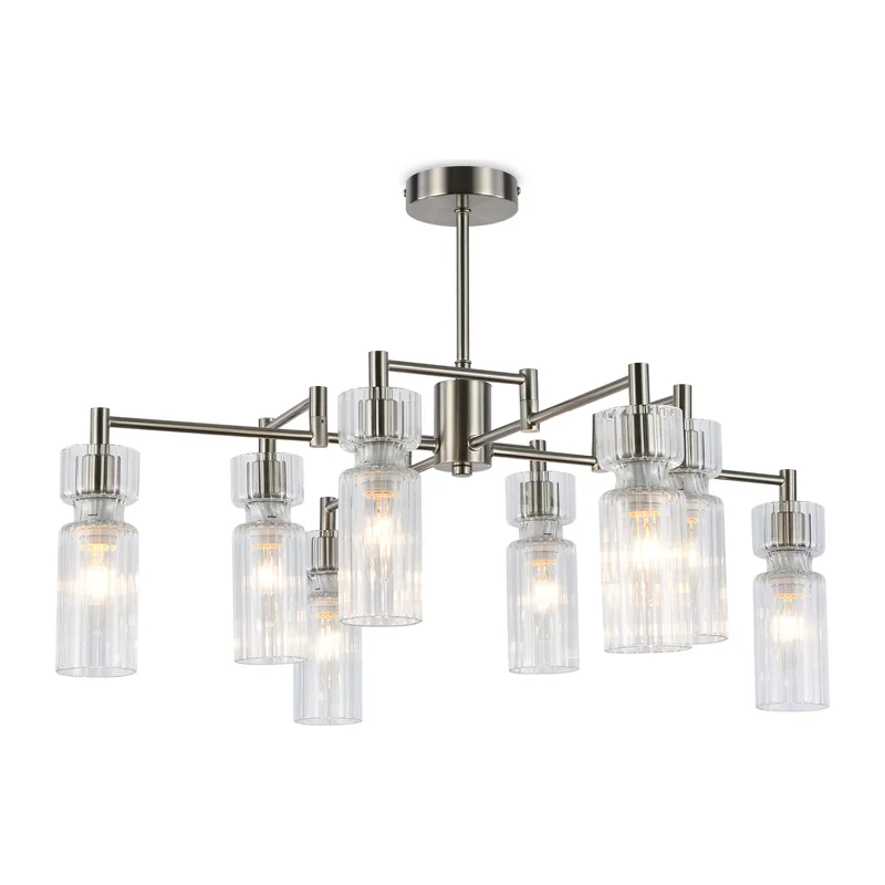Подвесной светильник E14*8 LH56138 никель E14*8 D720*180 Ambrella Light