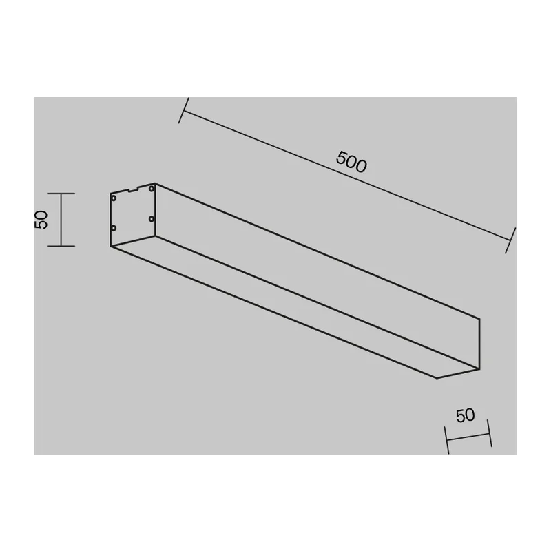 Линейный светильник накладной 4000K 50x50 10 Вт (Серебро, 500 мм) LL311018 Maytoni 7