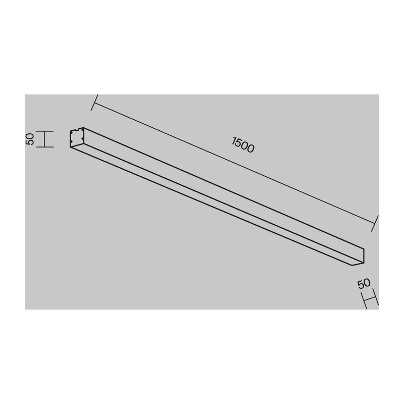 Линейный светильник накладной 4000K 50x50 30 Вт (Серебро, 1,5 м) LL311022 Maytoni 8