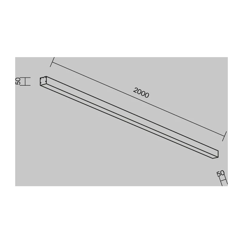 Линейный светильник накладной 4000K 50x50 40 Вт (Серебро, 2 м) LL311024 Maytoni 8