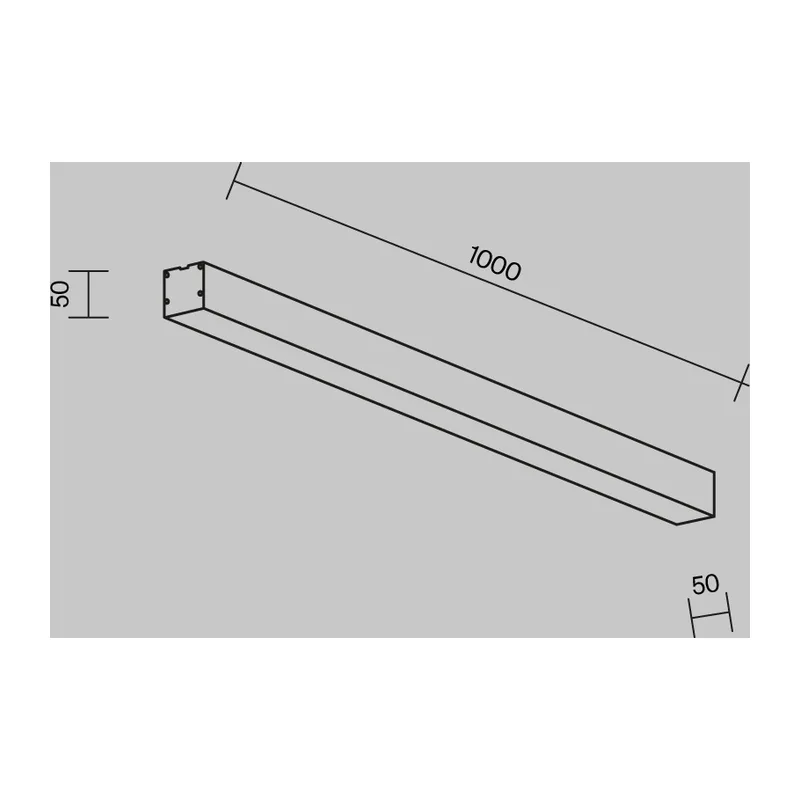 Линейный светильник накладной 4000K 50x50 20 Вт (Черный, 1 м) LL311028 Maytoni 3