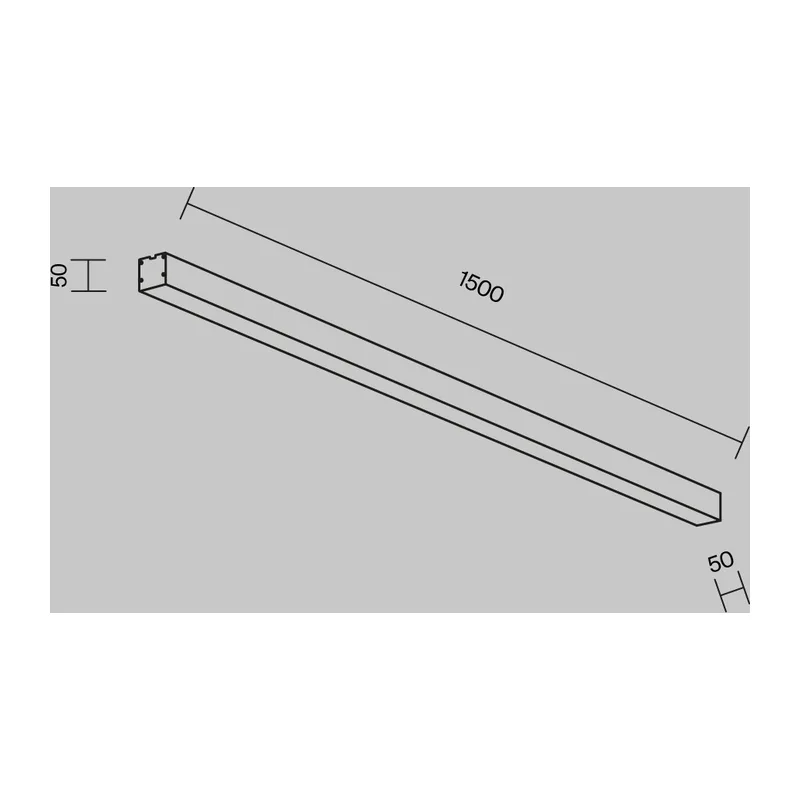 Линейный светильник накладной 4000K 50x50 30 Вт (Черный, 1,5 м) LL311030 Maytoni 7