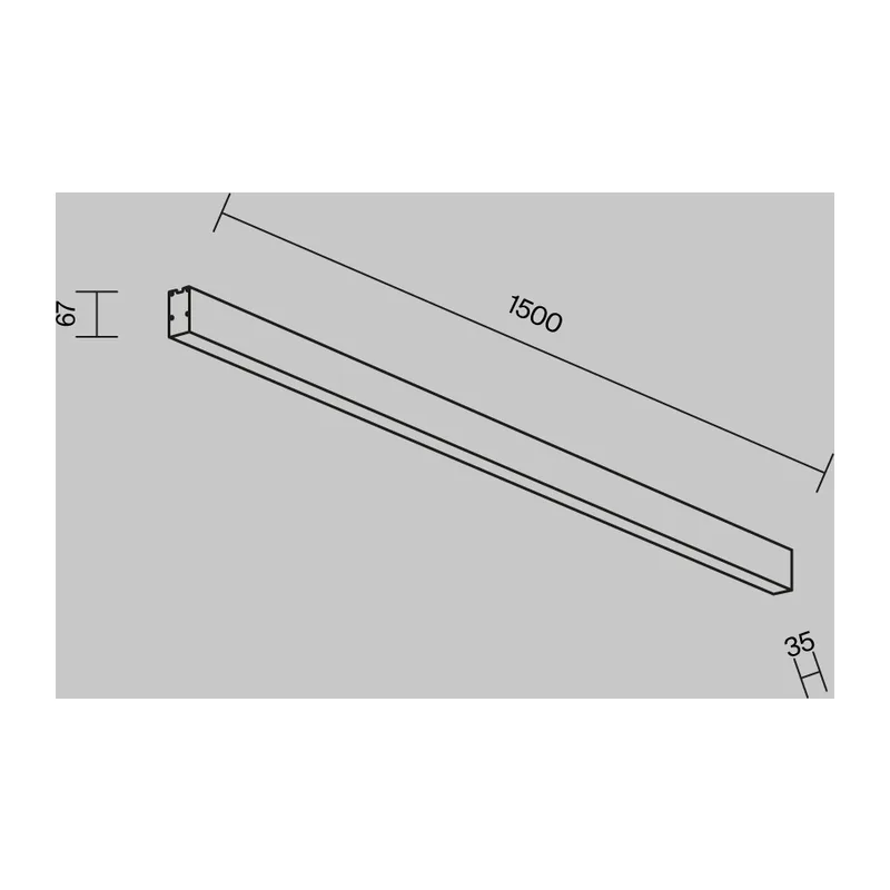 Линейный светильник накладной 4000K 35x67 30 Вт (Черный, 1,5 м) LL311046 Maytoni 7
