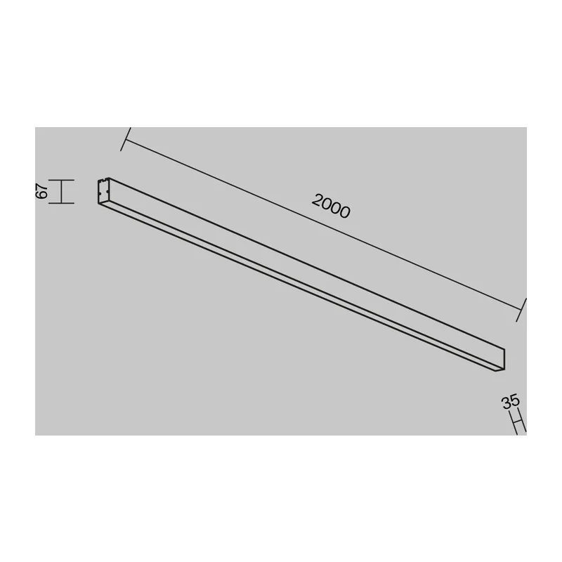Линейный светильник накладной 3000K 35x67 40 Вт (Черный, 2 м) LL311047 Maytoni 6