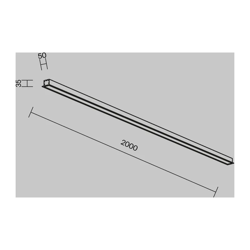 Линейный светильник встраиваемый 4000K 50x35 40 Вт (Серебро, 2 м) LL313008 Maytoni 8