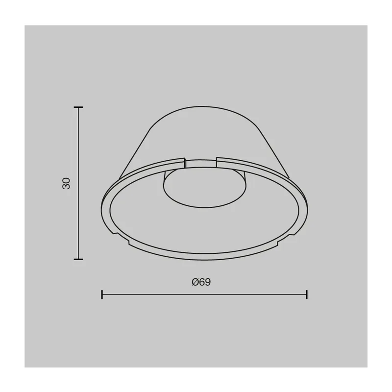 Линза ⌀69mm 15° для Фокус / Focus Led 30Вт Maytoni LensD69-15 2