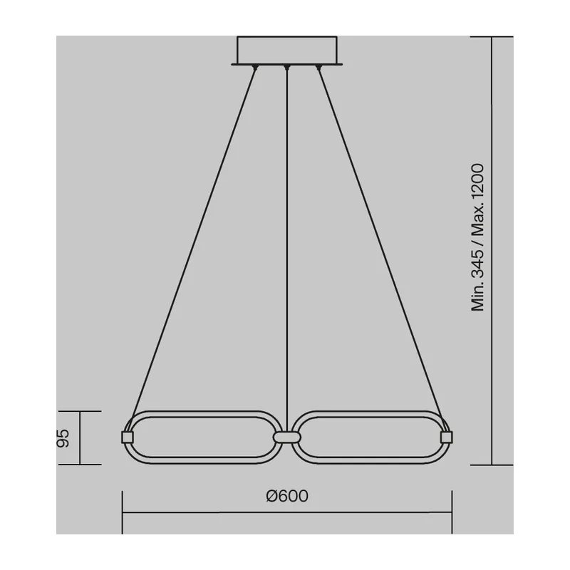 Подвесной светильник Цепь / Chain 3000К 50Вт Maytoni MOD017PL-L50MG 2