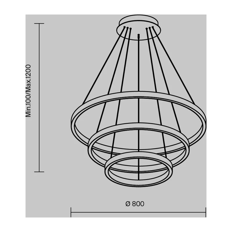 Подвесной светильник Рим / Rim 3000-4000К 108Вт Maytoni MOD058PL-L100WK 5