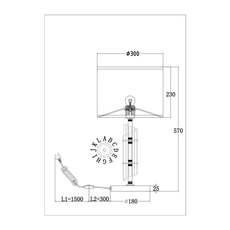 Настольный светильник Аллоро / Alloro E27х1 Maytoni MOD088TL-01BS 4