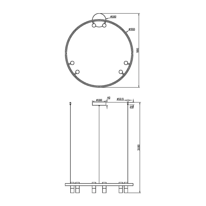 Подвесной светильник Спутник / Satellite 3000-4000К 40Вт Maytoni MOD102PL-L42WK 9