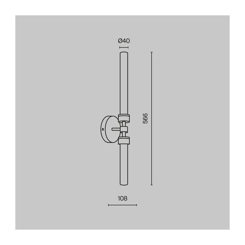 Настенный светильник (бра) Стело / Stelo 3000К 7Вт Maytoni MOD116WL-L7BS3K 8