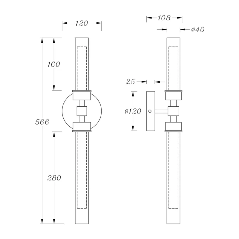 Настенный светильник (бра) Стело / Stelo 3000К 7Вт Maytoni MOD116WL-L7BS3K 9