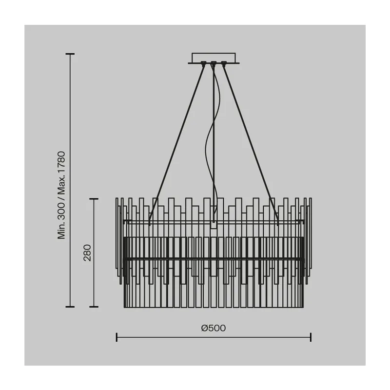 Подвесной светильник Колизей / Coliseo E27х6 Maytoni MOD135PL-06BS 2