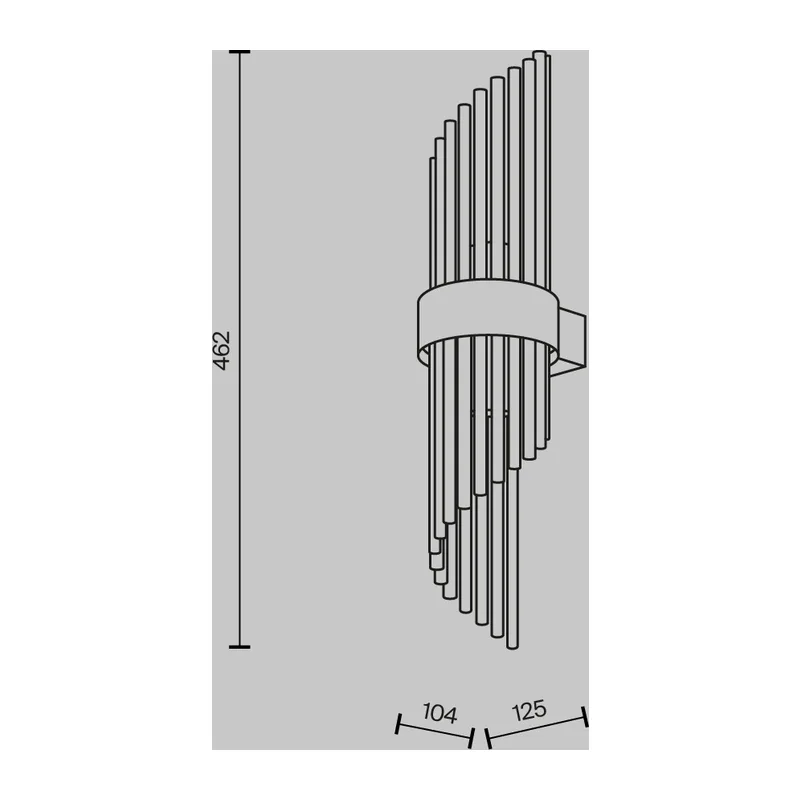 Настенный светильник (бра) Рамка / Frame E14х2 Maytoni MOD174WL-02G 15