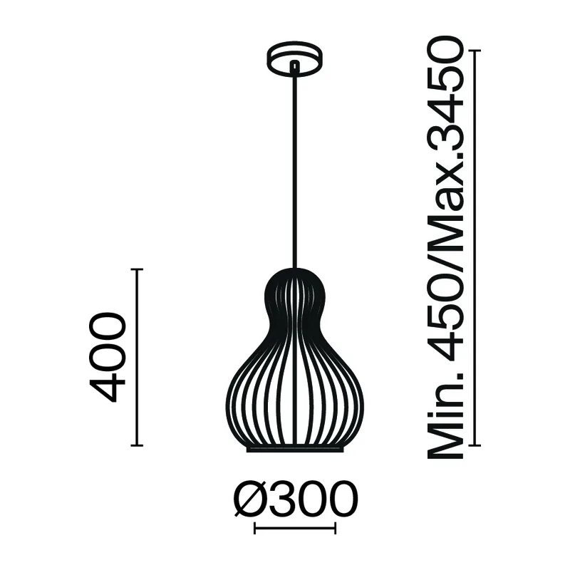 Подвесной светильник Корни / Roots E27х1 Maytoni MOD192PL-01W1 2