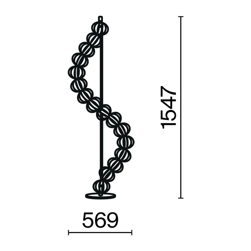 Напольный светильник (торшер) Золотая клетка / Golden Cage 3000К 48Вт Maytoni MOD216FL-L38G3K 5