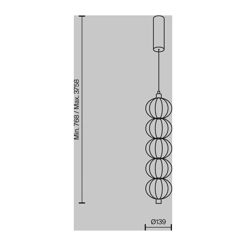 Подвесной светильник Золотая клетка / Golden Cage 3000К 17Вт Maytoni MOD216PL-L10G3K 14