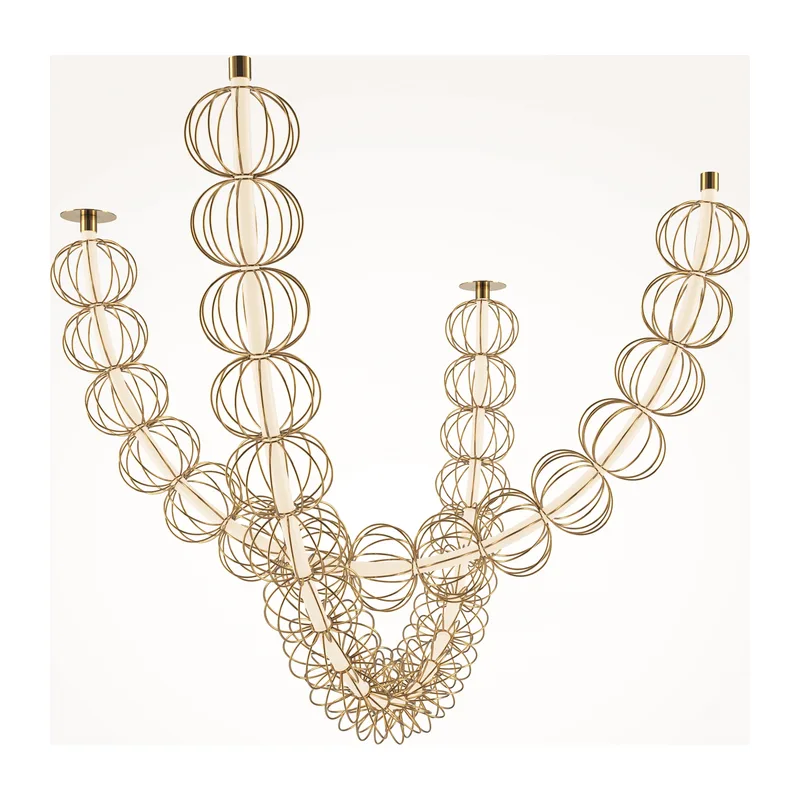 Подвесной светильник Золотая клетка / Golden Cage 3000К 117Вт Maytoni MOD216PL-L42G3K 2