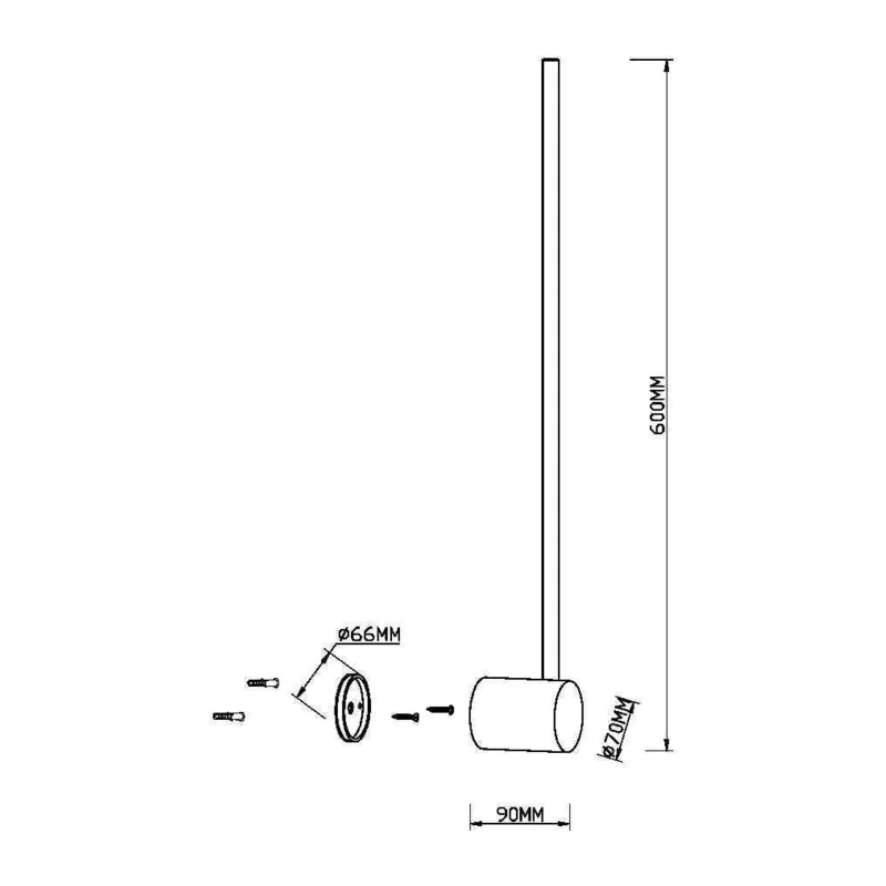 Настенный светильник (бра) Луч света / Light stick 3000К 7Вт Maytoni MOD237WL-L6B3K 6