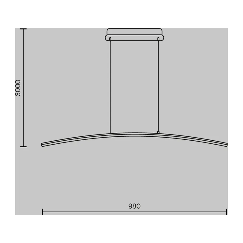 Подвесной светильник Изгиб / Curve 2600-3500К 15Вт Maytoni MOD243PL-L18BSK 9