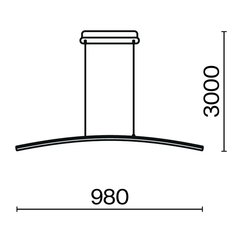 Подвесной светильник Изгиб / Curve 2600-3500К 15Вт Maytoni MOD243PL-L18BSK 3