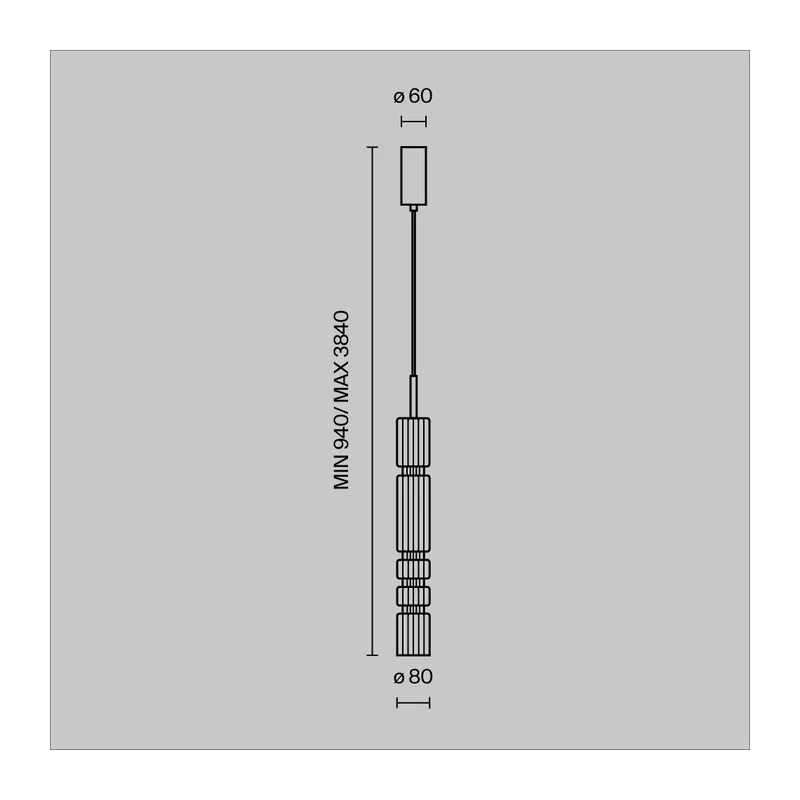 Подвесной светильник Ордо / Ordo 3000К 8Вт Maytoni MOD272PL-L12BS3K 8