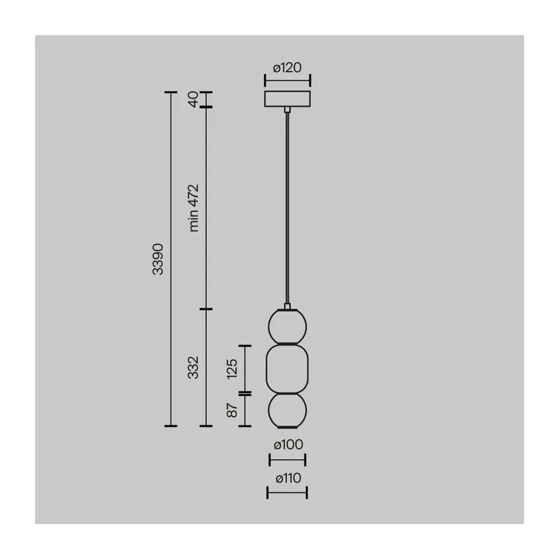 Подвесной светильник Капля / Drop 3000К 16Вт Maytoni MOD273PL-L16G3K 2