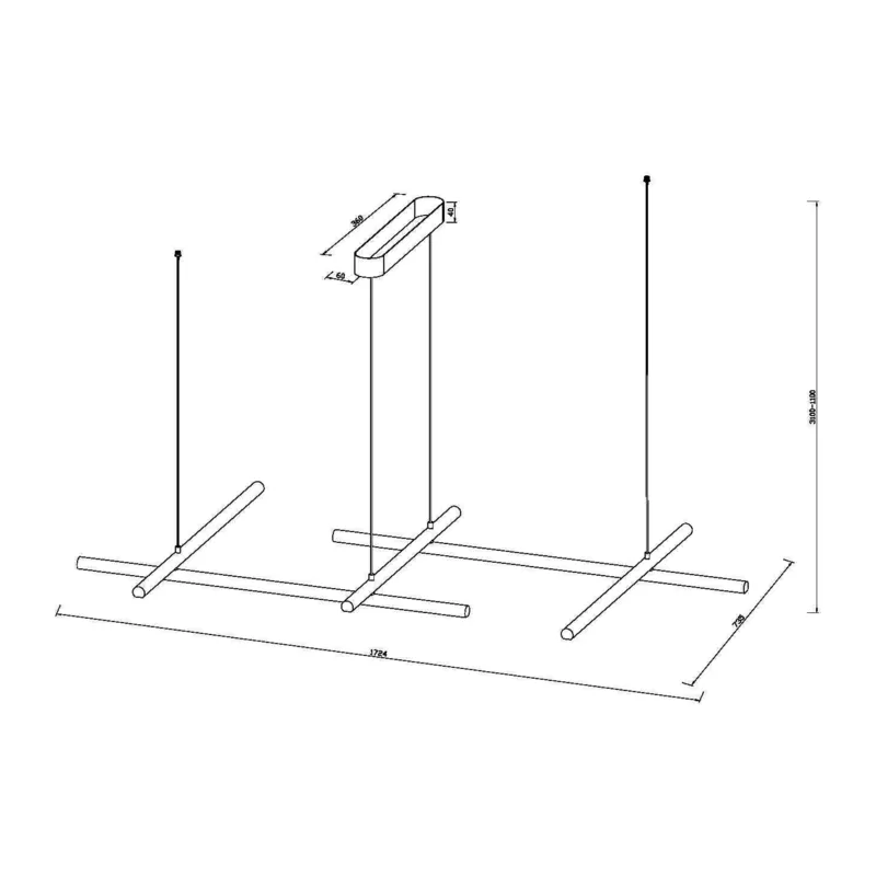 Подвесной светильник Радианс / Radiance 3000К 80Вт Maytoni MOD278PL-L86G3K1 2