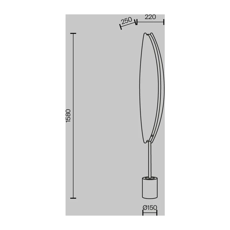 Напольный светильник (торшер) Бриз / Breeze 3000К 33Вт Maytoni MOD281FL-L33BS3K 10