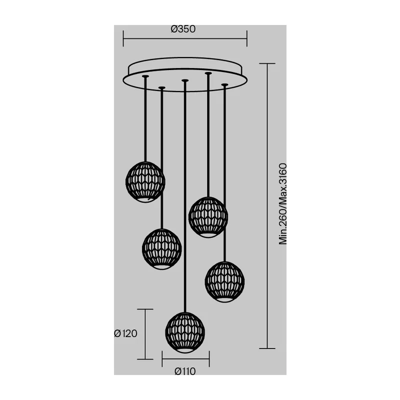 Подвесной светильник Сапфир / Sapphire 3000К 30Вт Maytoni MOD293PL-L30BS3K 6