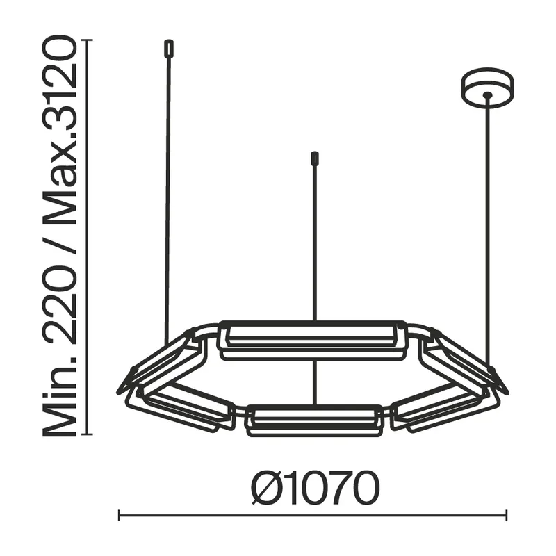 Подвесной светильник Плоскость / Flat 3000К 60Вт Maytoni MOD296PL-L60BS3K