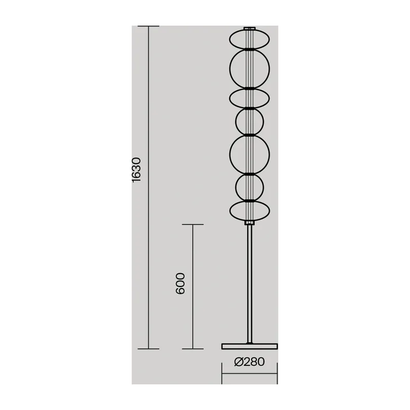 Напольный светильник (торшер) Футуро / Futuro 3000К 40Вт Maytoni MOD307FL-L40B3K 11