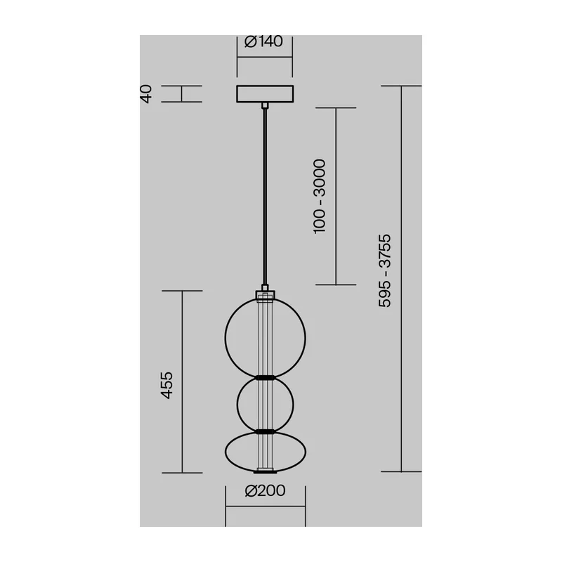 Подвесной светильник Футуро / Futuro 3000К 24Вт Maytoni MOD307PL-L24B3K 11