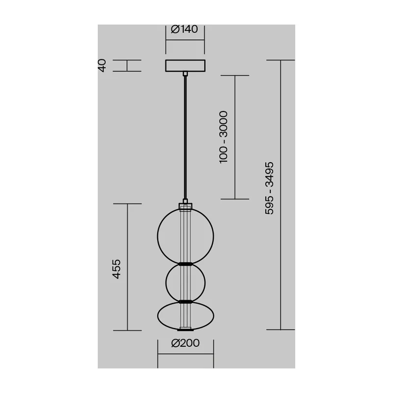 Подвесной светильник Футуро / Futuro 3000К 24Вт Maytoni MOD307PL-L24BS3K 10