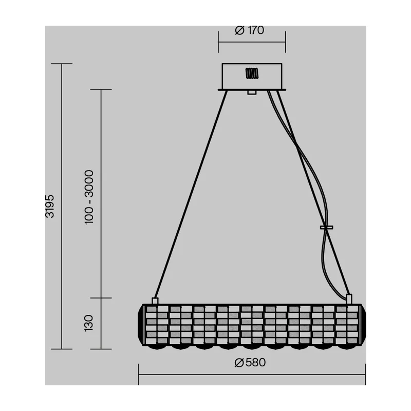 Подвесной светильник Кастелло / Castello 3000К 40Вт Maytoni MOD336PL-L120G3K 4