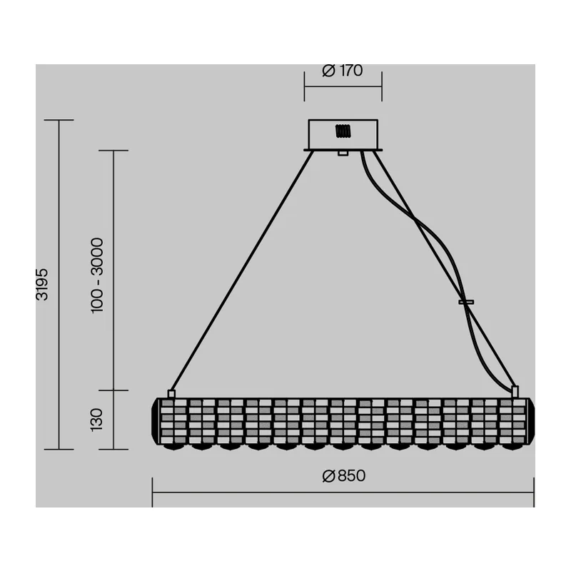 Подвесной светильник Кастелло / Castello 3000К 64Вт Maytoni MOD336PL-L170G3K 4