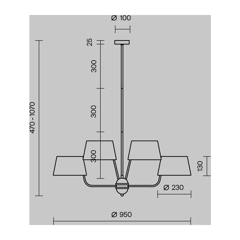 Подвесной светильник Модесто / Modesto E14х8 Maytoni MOD360PL-08B 6