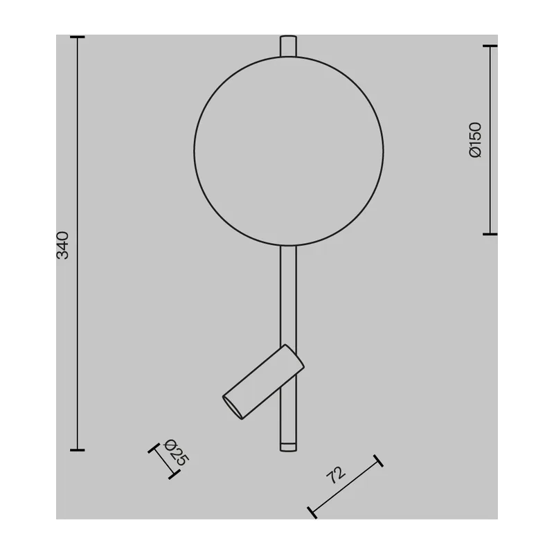 Настенный светильник (бра) Решение / Solution 3000К 9Вт Maytoni MOD450WL-L9B3K 7