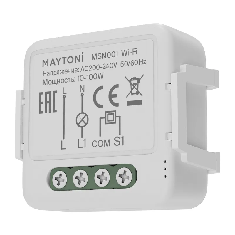 Wi-Fi выключатель одноканальный (без нуля) 100Вт Maytoni MSN001