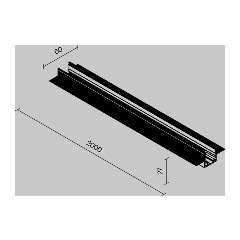 Профиль 2м Exility IP встраиваемый черный Maytoni O-TR002ED-P-B2M 6